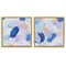 Stupell Industries Oval Lavender Blue Abstract 2 pc Framed Floater Canvas Wall Art Set Design by Melissa Wang